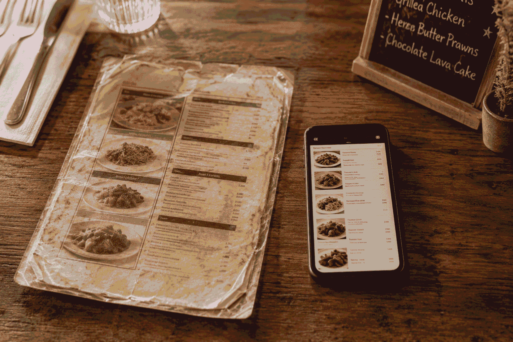 Digital menu Lagos replacing printed menus and chalkboard specials